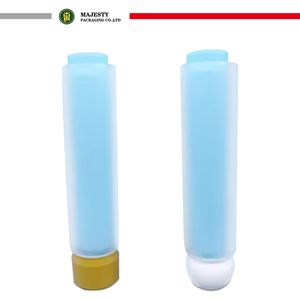 Envase de crema para ojos de loción de 50 ~ 100 ml de tubo doble suave de plástico de doble cámara con serigrafía para uso cosmético