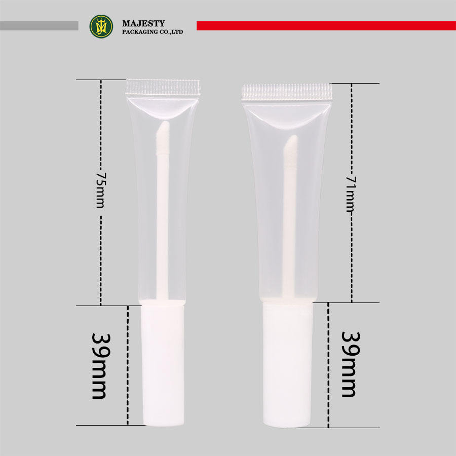 Envases de brillo de labios personalizados, tubo de rímel con aplicador de cepillo, etiqueta privada de alta calidad, 3 ~ 5 Ml, vacío transparente