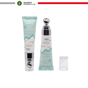 Tubo de crema para ojos bonito y único con aplicador de aleación de Zinc, embalaje cosmético de plástico, tubo de masaje de plástico para el cuidado de los ojos de 10ml-30ml