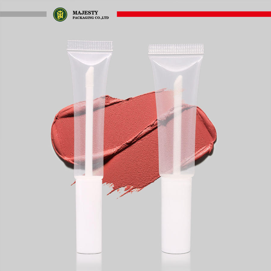 Envases de brillo de labios personalizados, tubo de rímel con aplicador de cepillo, etiqueta privada de alta calidad, 3 ~ 5 Ml, vacío transparente