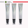 Cabezal de bomba de tubo de compresión ABL suave plateado láser personalizado de 10ml 15ml 20ml para cosméticos crema para ojos tubo de protección solar