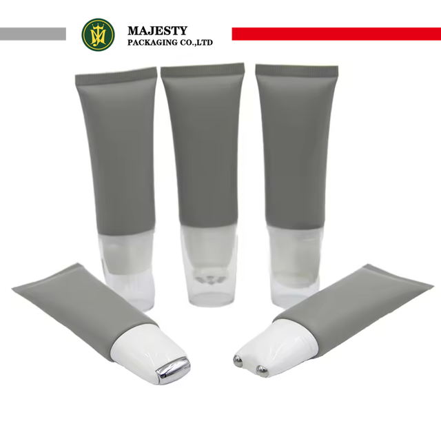 Precio de fábrica, tubo aplicador de bola de rodillo de aleación de Zinc multifunción, crema para ojos, masaje, embalaje de cosméticos, tubos de plástico