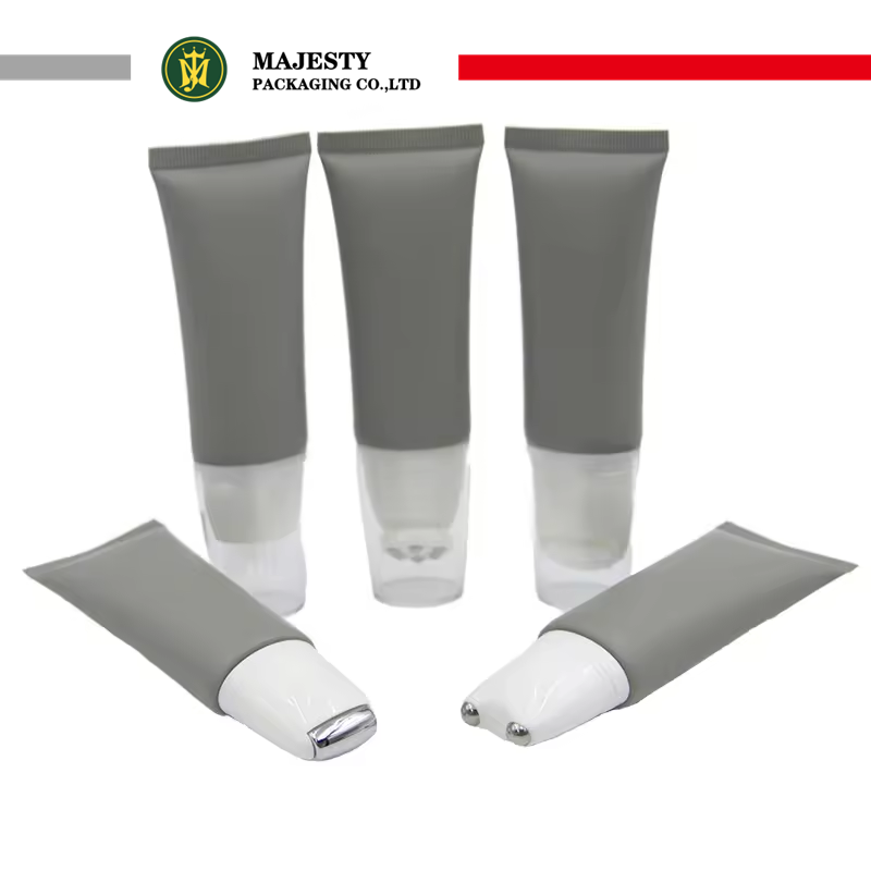 Precio de fábrica, tubo aplicador de bola de rodillo de aleación de Zinc multifunción, crema para ojos, masaje, embalaje de cosméticos, tubos de plástico