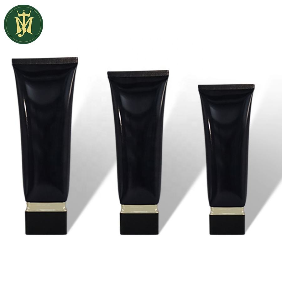 Tubo vacío de plástico de 15ml-70ml, tapa cuadrada, tubo redondo, protector solar, loción corporal, tubo de base, embalaje cosmético de plástico para el cuidado de la piel