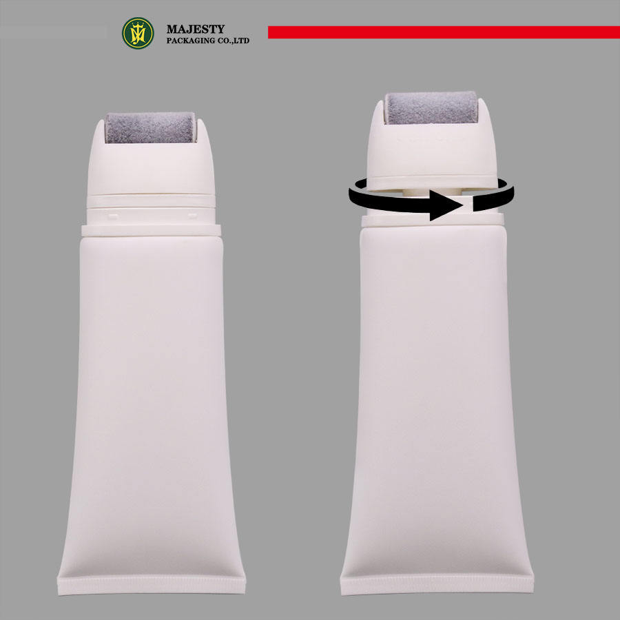 Tubo cosmético para loción corporal, crema de masaje corporal y aplicador de interruptor de rodillo, tubo de embalaje de plástico vacío