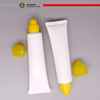 Tubo cosmético de plástico ecológico sostenible, embalaje con forma de flor, tapa giratoria para crema de manos, protector solar, diseño y forma únicos