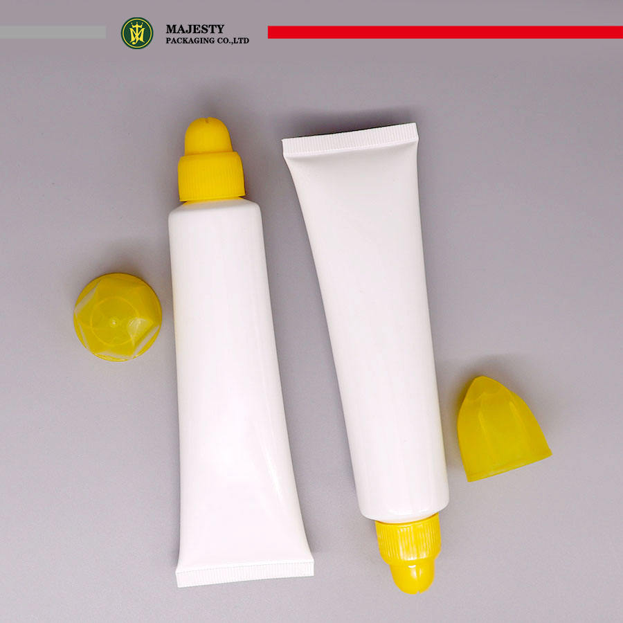 Tubo cosmético de plástico ecológico sostenible, embalaje con forma de flor, tapa giratoria para crema de manos, protector solar, diseño y forma únicos