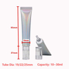 Envase de crema para ojos personalizado, tubo de PE suave plateado de 10ml y 20ml con etiqueta UV para cosméticos, tubo ABL, tubo exprimidor
