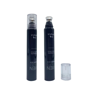 Tubo cosmético vacío para masaje de ojos con aplicador de punta de Metal de aleación de Zinc para limpiador solar, champú, crema para labios, suero para ojos
