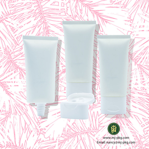 Tubo de plástico blanco suave personalizado para cosméticos vacío 60ml 100ml 120ml tapa abatible para crema de ojos champú crema de manos protector solar