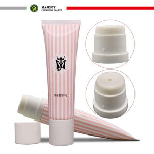 Tubo de plástico personalizado con aplicador de esponja para crema depilatoria, embalaje de cosméticos, tubo para el cuidado de la piel, embalaje de tubo de plástico