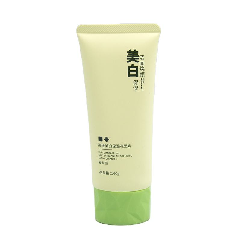 Tubo ovalado cosmético OEM100ML-120ML para crema de ojos, cuidado de la piel, lavado de cara y tubo exprimidor de protector solar con tapa de rosca