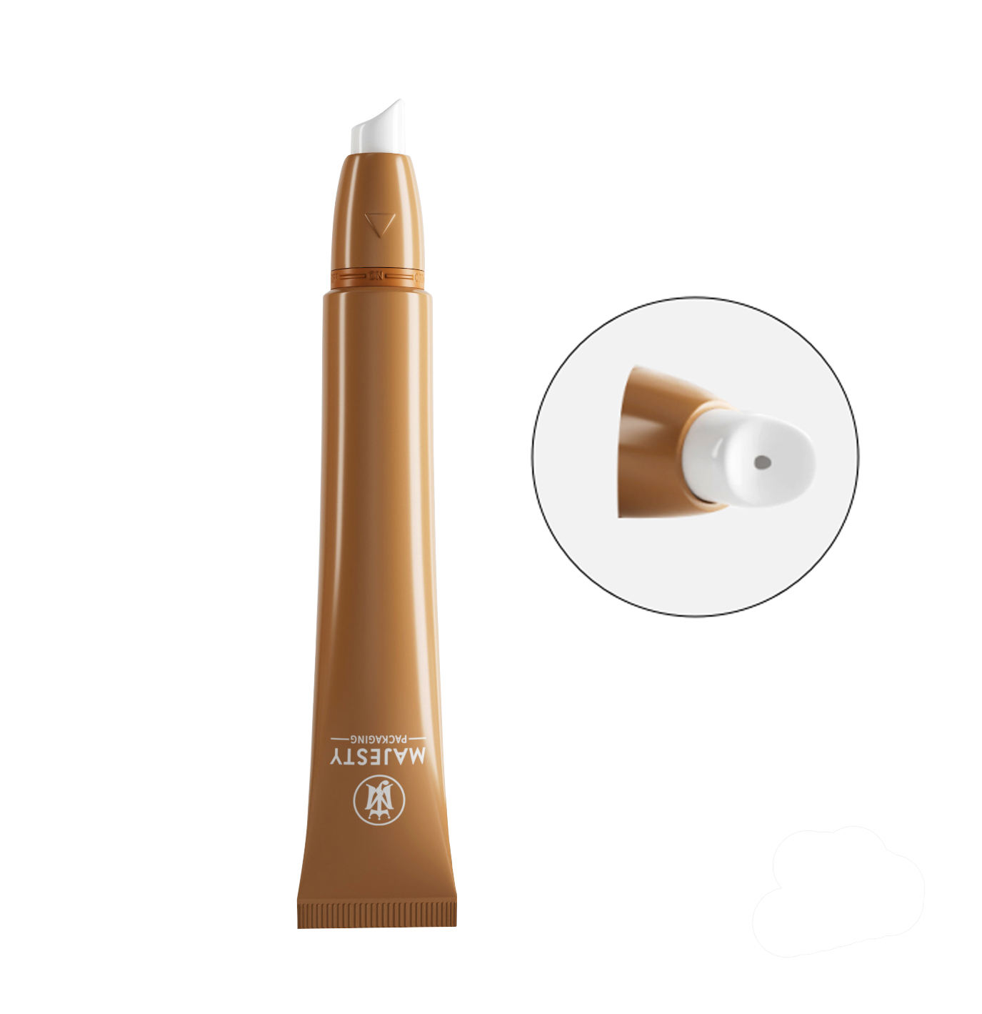 Tubo de rubor líquido vacío de plástico suave personalizado, bola de rodillo, cepillo aplicador de masaje, esmalte de uñas, embalaje de aceite, paquete de tubo para el cuidado de los labios