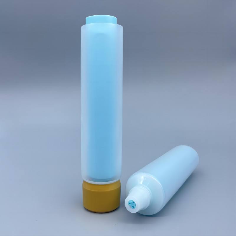 Plástico cosmético, 100ml, doble tubo, doble cámara, mezcla de ingredientes, brillo, serigrafía, etiquetado, cuidado de la piel, suero, embalaje de labios