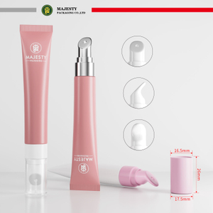 Tubo de crema para ojos Cometic personalizado, 10ml, 15ml, 20ml, cabezal de aleación de cerámica y Zinc, tubos de plástico para embalaje de manguera para uso cosmético