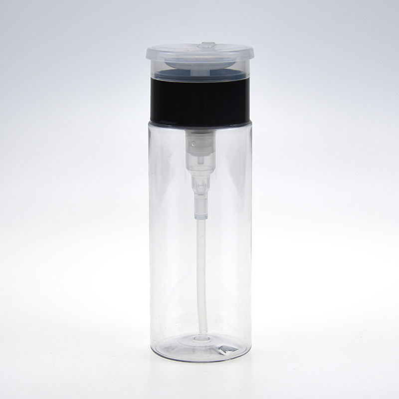 Vacío vacío 100ml 200ml botella de plástico de tóner de piel personalizada botella de plástico de bomba de removedor de esmalte de uñas líquido cosmético vacío