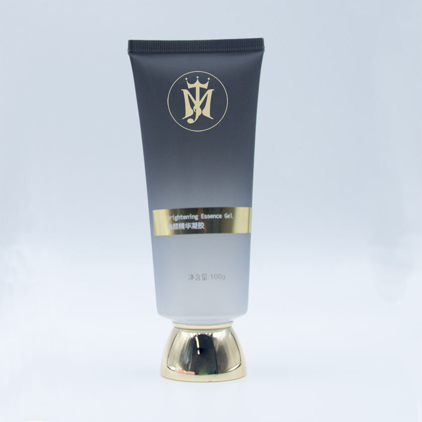 Tubo de cubierta de tornillo dorado de lujo personalizado para Gel de crema de lavado de cara, embalaje cosmético de lujo para limpiador de champú y protección solar