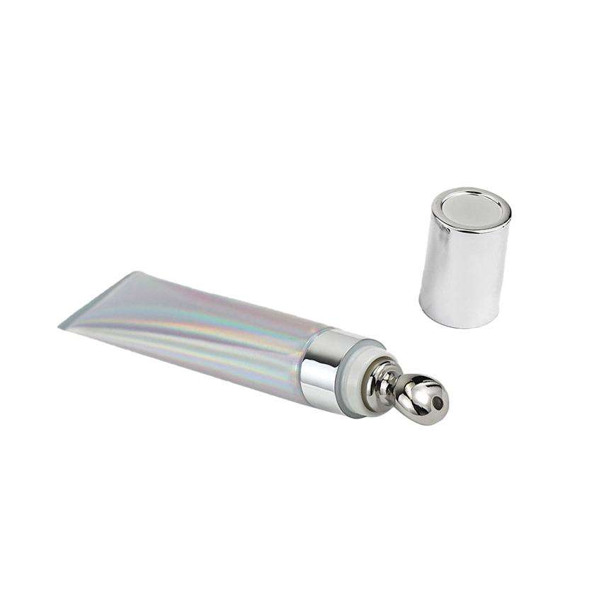 Tubo de crema para ojos con aplicador de masaje de astilla de metal 10 ml 25 ml 30 ml Tubo suave de plástico de aluminio ABL