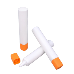 Tubo cosmético de forma cuadrada OEM, 50ml, tubo con boquilla para apretar suave y vacío, base para crema, cuidado de la piel, crema para ojos, serigrafía