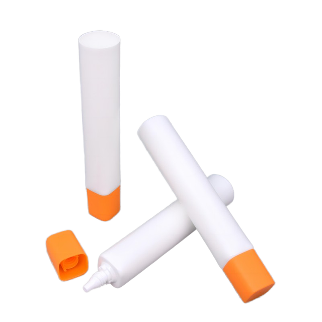 Tubo cosmético de forma cuadrada OEM, 50ml, tubo con boquilla para apretar suave y vacío, base para crema, cuidado de la piel, crema para ojos, serigrafía