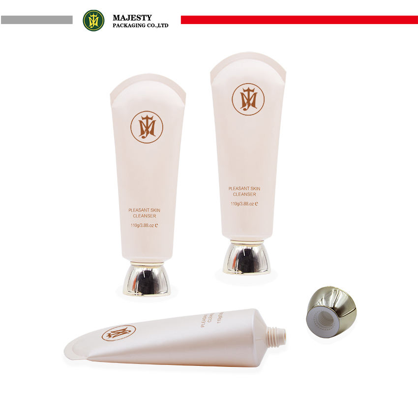 Loción en crema para el cuidado de la piel personalizada, tubo de plástico suave para apretar, limpiador Facial, tubos de embalaje de cosméticos de plástico vacíos al por mayor