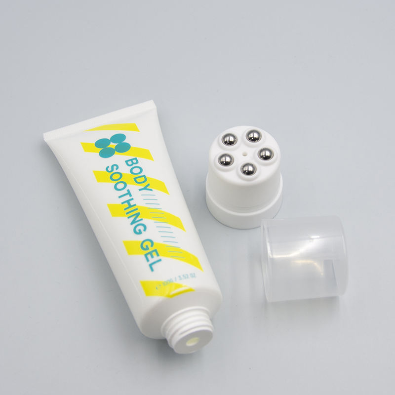Tubo de extrusión de envases cosméticos de plástico personalizado de 60 ml-150 ml con cabezal de masaje de 5 bolas