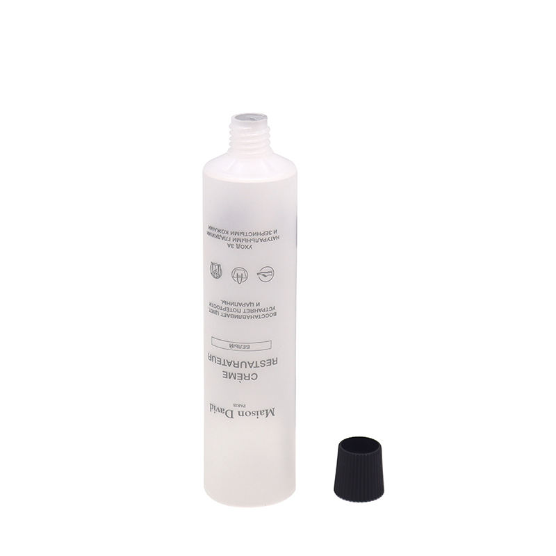 Tubos vacíos de plástico transparente OEM para crema de cuidado facial, crema de manos, pasta de dientes, protector solar, embalaje de champú con tapón de rosca
