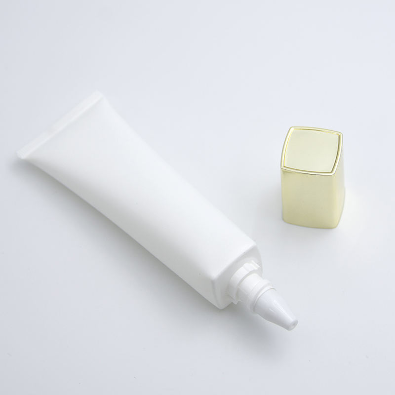 Tubo de gel limpiador facial para el cuidado de la piel, plástico cosmético suave de forma cuadrada OEM, 50ml, uso para maquillaje y suero con tapa de rosca