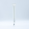Envase cosmético vacío de alta calidad personalizado, tubo de esencia de crema para ojos de aleación de Zinc con logotipo personalizado, cabezal de masaje vibratorio, 20ml
