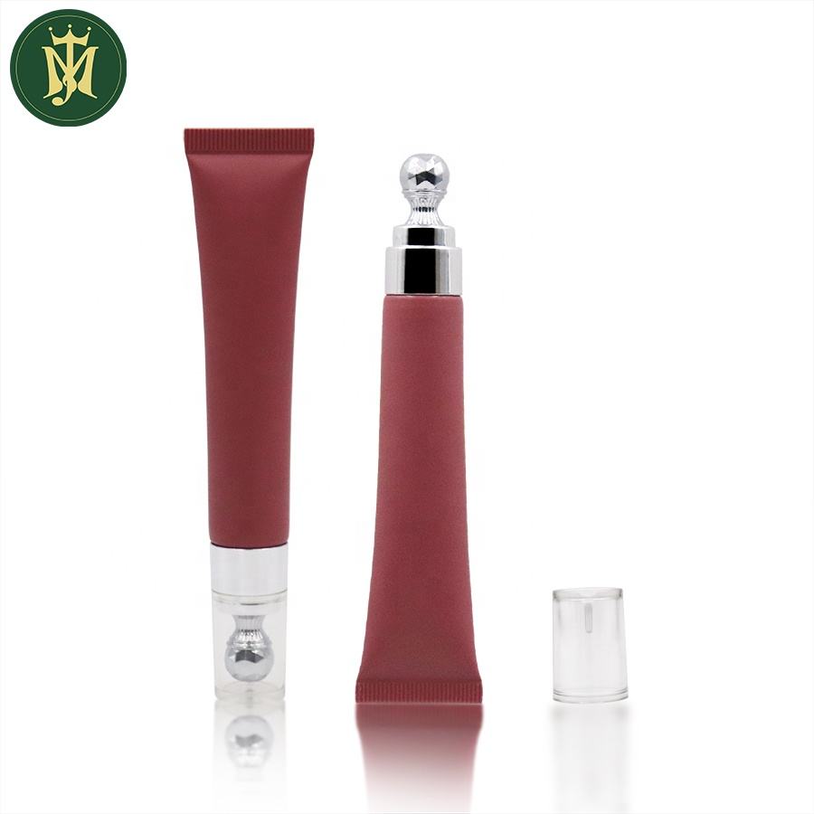 Tubo de crema para ojos Cometic personalizado, 10ml, 15ml, 20ml, manguera con cabezal de aleación de Zinc y cerámica suave, tubos de plástico para uso cosmético
