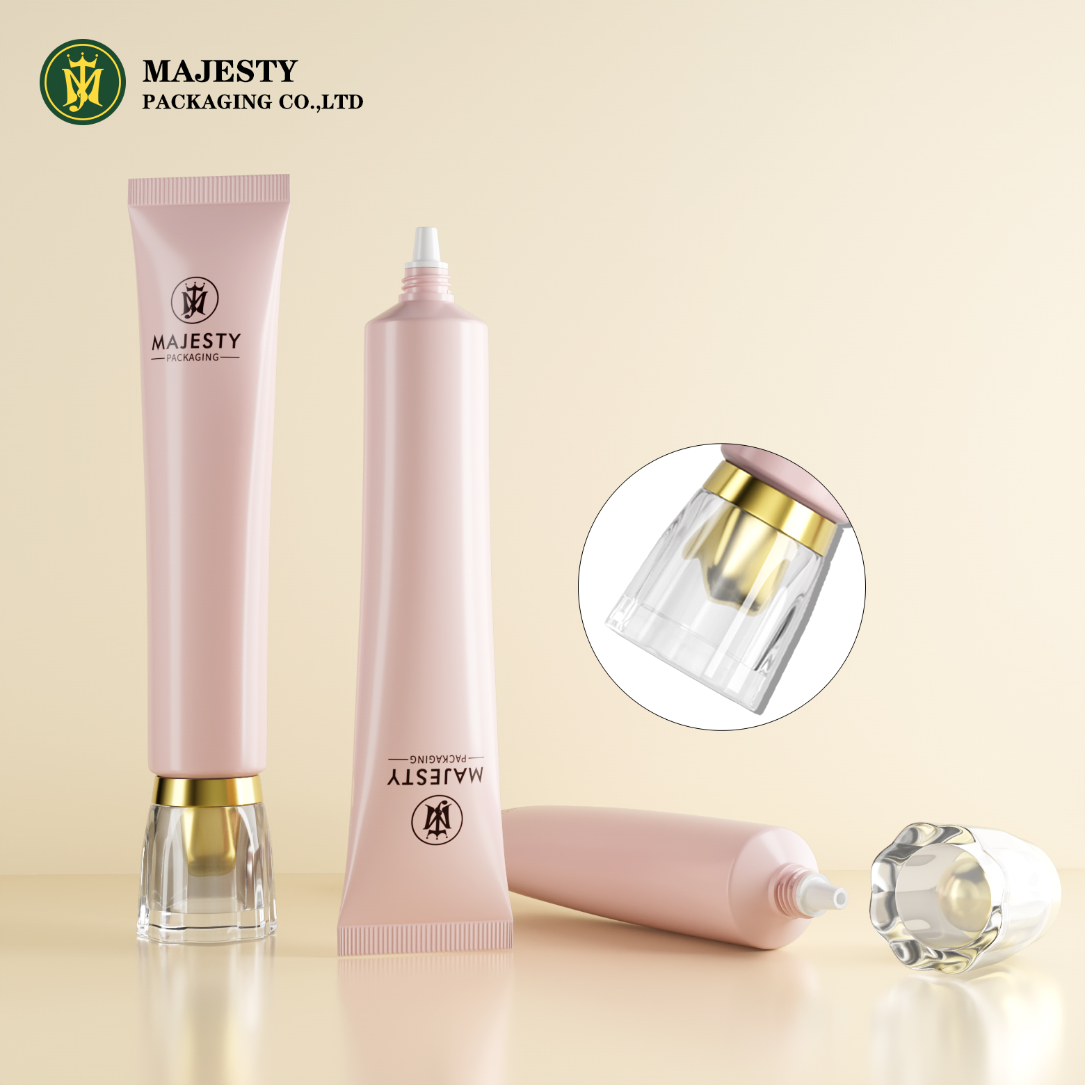 Tubo de embalaje de crema BB vacío personalizado que elimina el recipiente del recipiente de gel de la piel Embalaje de cuidado de la piel