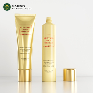 Tubo de crema de mano de la cara de la cara cosmética de plástico con tapa acrílica