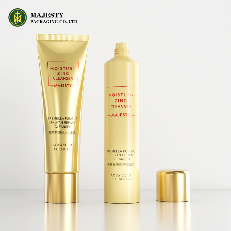 Tubo de crema de mano de la cara de la cara cosmética de plástico con tapa acrílica