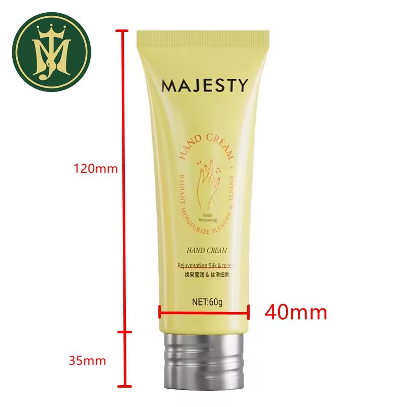 OEM y ODM Custmoized Crema de manos Crema de loción corporal 40 mm de diámetro 60 ~ 150 ml PE Tubo vacío de plástico blando 