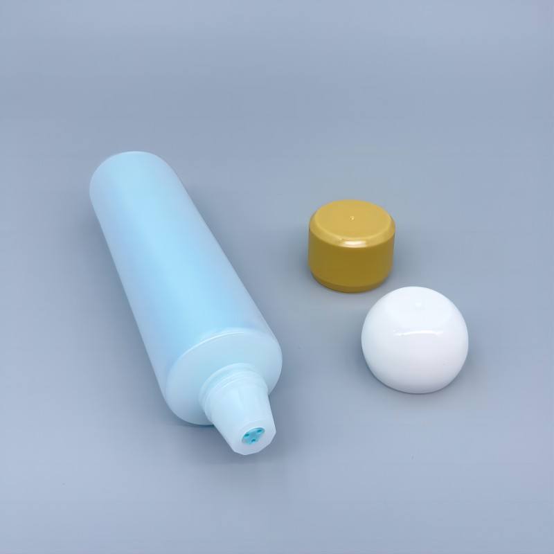 Envase de crema para ojos de loción de 50 ~ 100 ml de tubo doble suave de plástico de doble cámara con serigrafía para uso cosmético