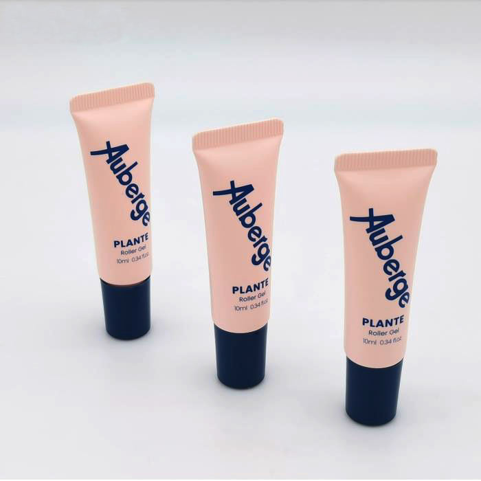 Tubo de crema para ojos con bola de rodillo de 19mm, tubo cosmético de plástico de 10ml de capacidad, tubo de masaje de una sola bola