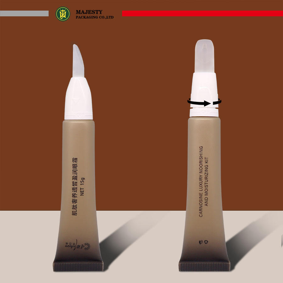 Brillo de labios con logotipo personalizado y envase de crema para el cuidado de los ojos, brillo de labios hidratante con material plástico para cosméticos