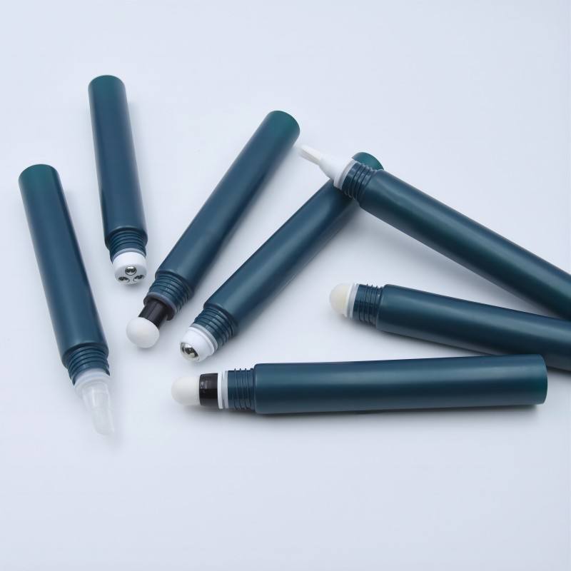 Tubo de crema para ojos personalizable, 15mL, 30mL, cuidado de la piel, aceite esencial, tubo de masaje, paquete de plástico, serigrafía, protector solar para labios