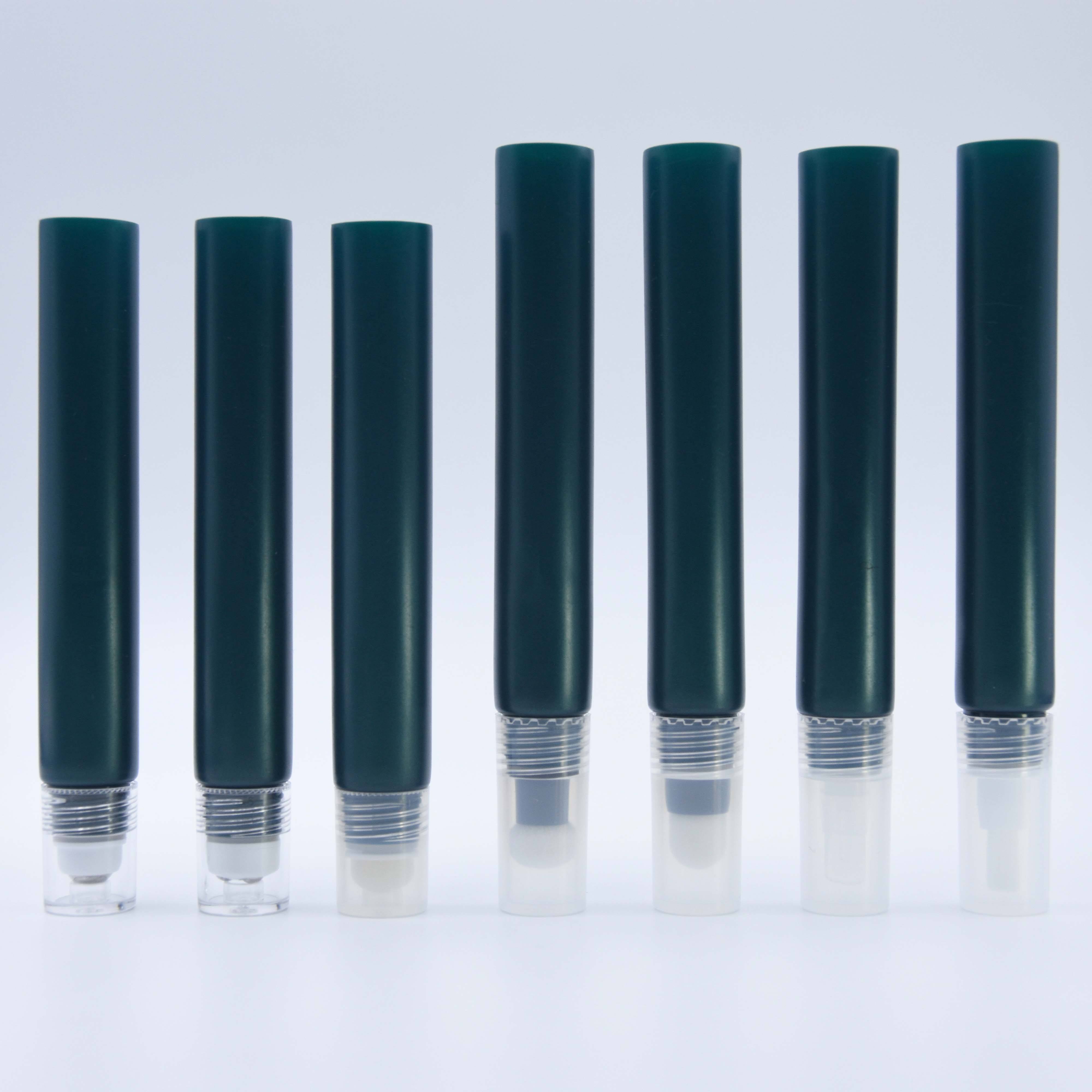 Tubo de crema para ojos personalizable, 15mL, 30mL, cuidado de la piel, aceite esencial, tubo de masaje, paquete de plástico, serigrafía, protector solar para labios