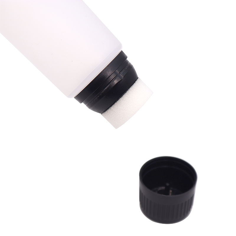 Envase de tubo cosmético de plástico con interruptor, aplicador de esponja, limpiador facial, tubo de plástico para el cuidado facial, tubo de 70ml, 100ml y 150ml