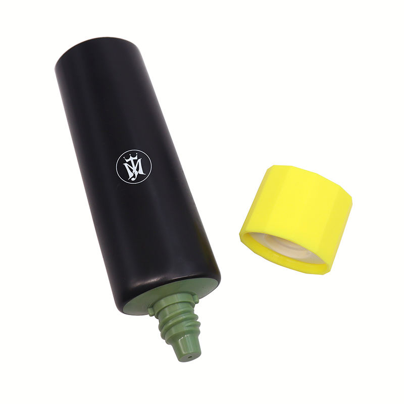 Tubo vacío personalizado para apretar SPF 50 SunCream, base líquida, tubo de crema facial, embalaje para cosméticos de protección solar con tapón de rosca