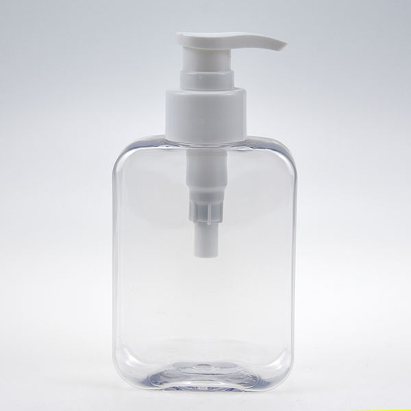 Bomba de Gel de ducha vacía de 150ml y 300ml, botella de plástico HDPE, embalaje cuadrado plano, botellas de champú y acondicionador para cabello