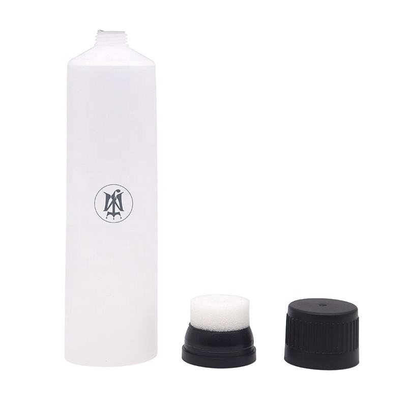 Tubo suave de plástico PE personalizado con aplicador de esponja para abrillantador de zapatos para etiquetado e serigrafía