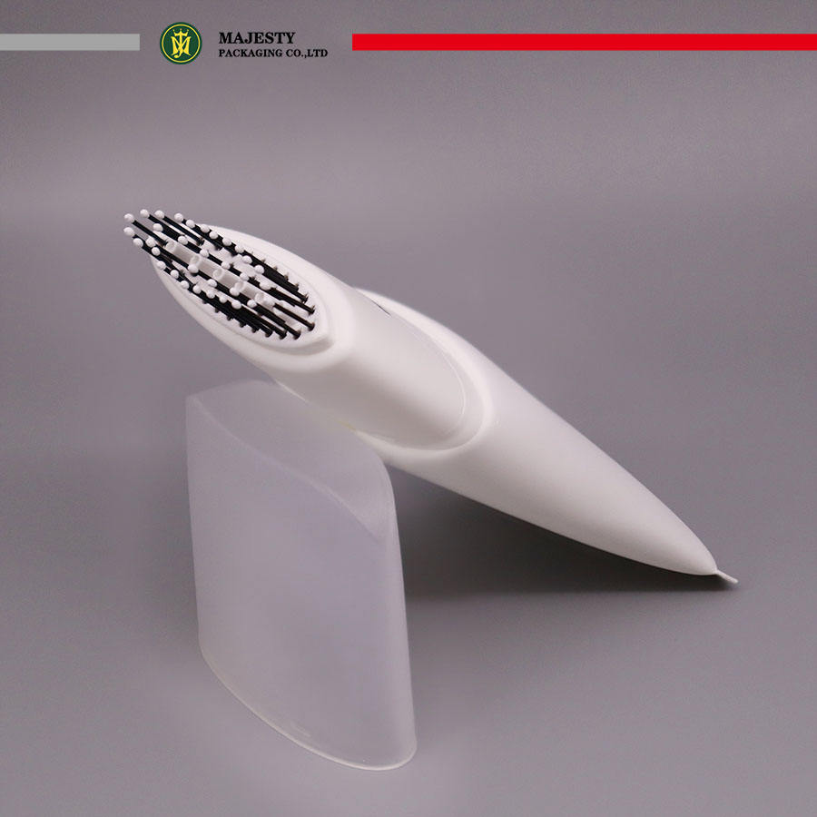 Tubo de plástico suave personalizado para tinte para el cabello, embalaje para el cuidado del cuero cabelludo con aplicador de cepillo de peine, tubo exprimidor personalizado