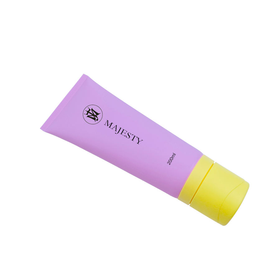 Tubo de gel de ducha y champú de 200ML personalizado, tubo suave cosmético para acondicionador de cabello, tubo de plástico con tapa de boquilla larga