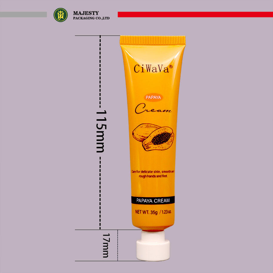Envase de tubo cosmético de plástico vacío para el cuidado de la piel, tapa de cerámica, tubo redondo de 10ml, 30ml, 50ml, embalaje de tubo de plástico suave para apretar