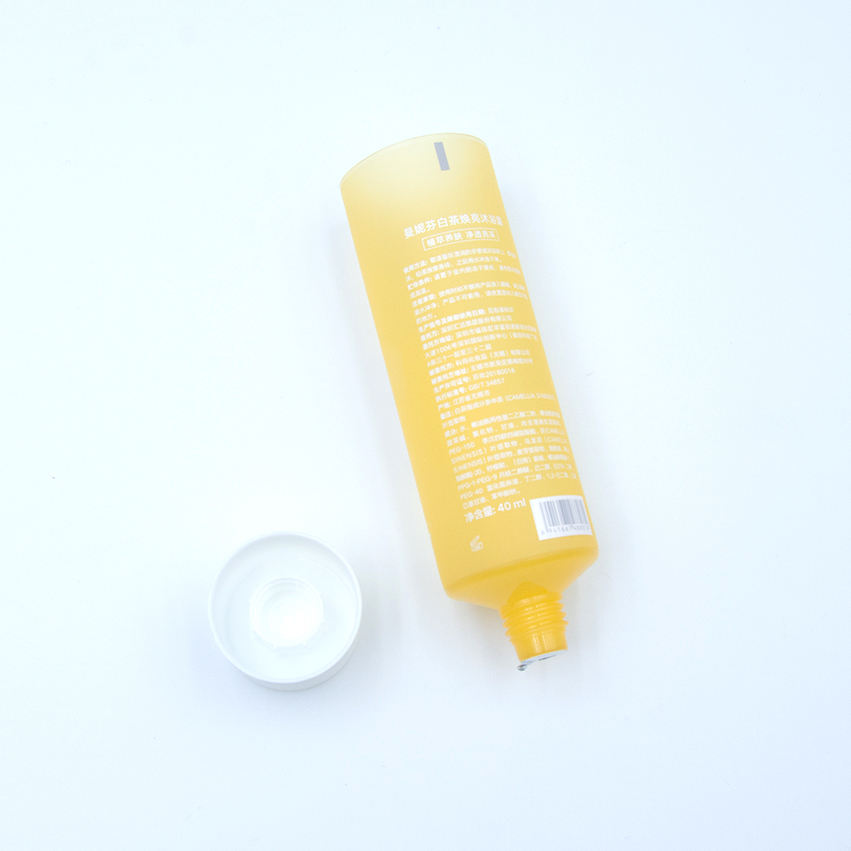 Envase de tubo exprimidor de cosméticos transparente personalizable, crema de manos, crema Facial, protector solar, envase de crema para ojos