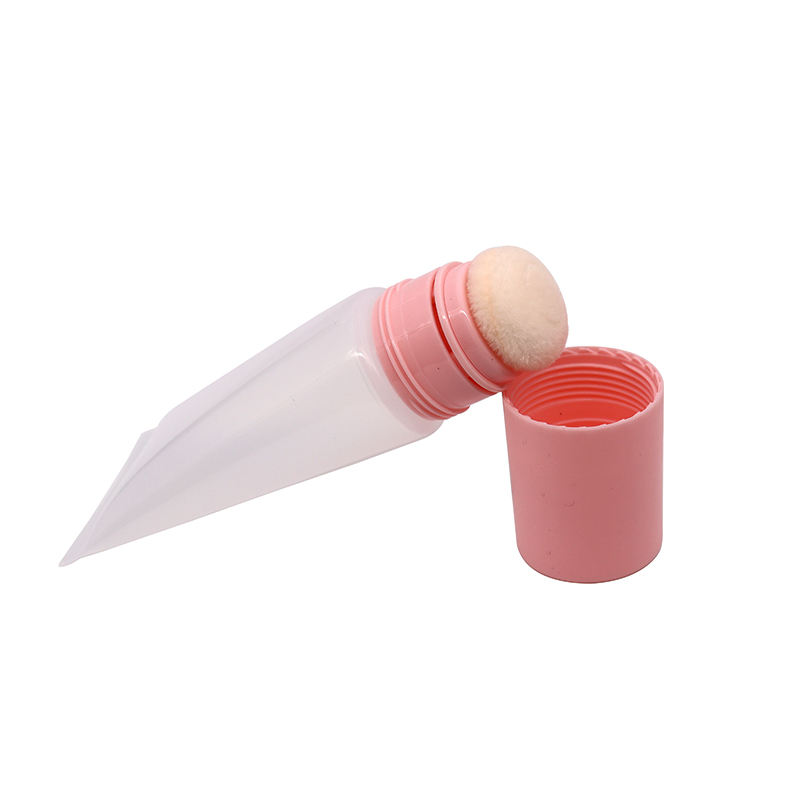 Corrector cremoso de tubo vacío suave de plástico OEM, 30ml/50ml, con aplicador de esponja, embalaje de maquillaje para rubor facial suave