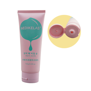 Máscara cosmética de plástico con tubo de embalaje de crema limpiadora facial con logotipo personalizado con tornillo o tapa abatible para lavado de cara