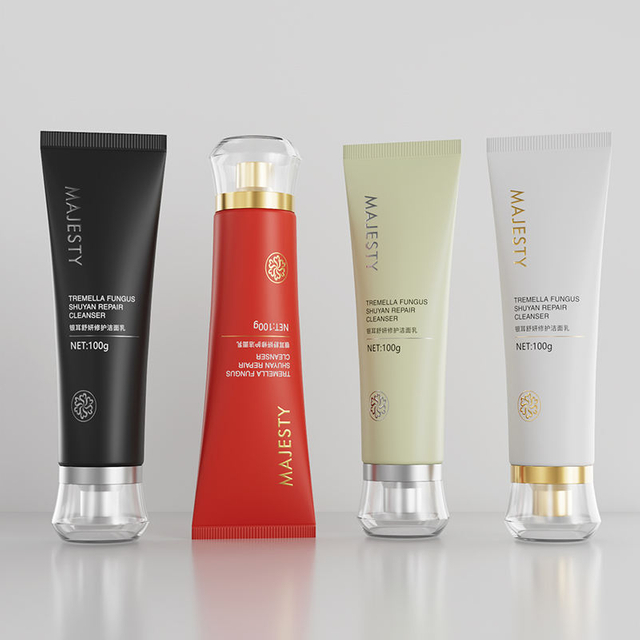 Cubierta acrílica suave personalizada, loción corporal, tubo de limpieza facial, protector solar personalizado, embalaje de tubo de plástico para crema facial y manos